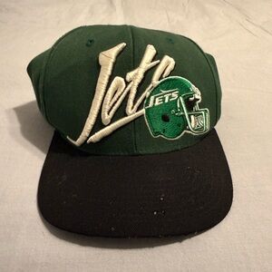 Vintage Mitchell & Ness New York Jets Adjustable Hat
